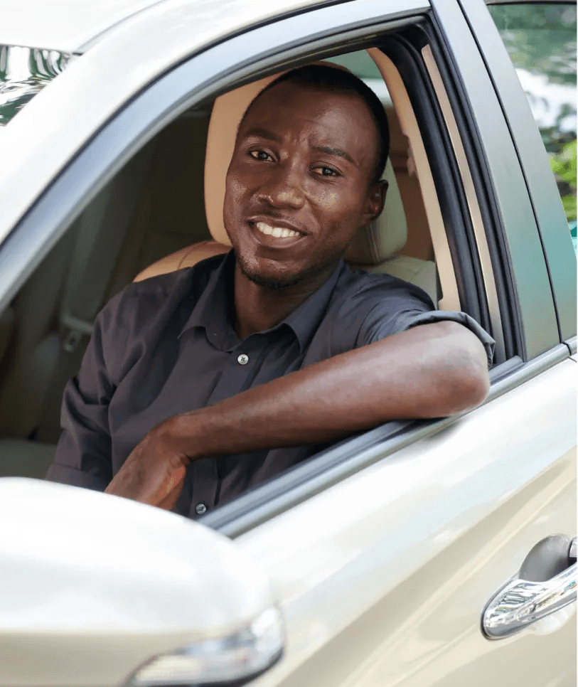 Man in car